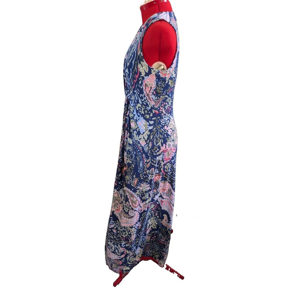 Tommy Bahama Sleeveless Blue Paisley Dress Size Small - Picture 3 of 5